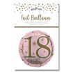 Picture of AGE 18 PINK FOIL BALLOON 18 INCH